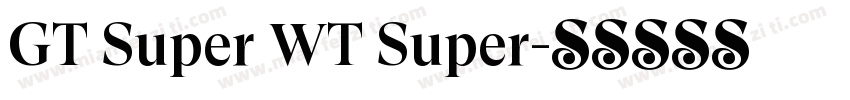 GT Super WT Super字体转换